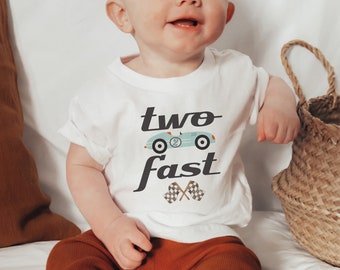 Two Fast Birthday Shirt, Race Car Birthday Shirt, 2nd Birthday Shirt, Matching Family Birthday Shirts, Birthday Boy Tee, Mommy and Me Shirts