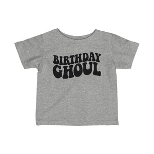 Birthday Ghoul Shirt: Kids Halloween Birthday Tee Heather