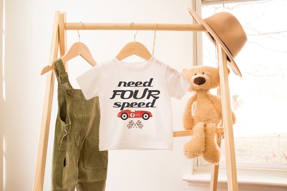 Need Four Speed 4th Birthday Shirt: Race Car Birthday Matching Family Pit Crew