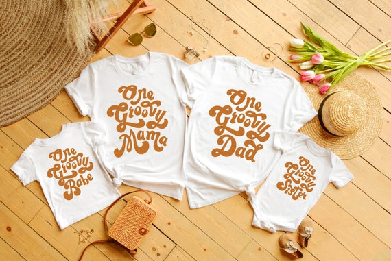 Hippie Birthday Tees Me Two Groovy Birthday Retro Family Shirts, Groovy Shirts, Etsy Outfit, 1st 70\'s Mommy Denmark Daisy Matching Shirt, Groovy and - One