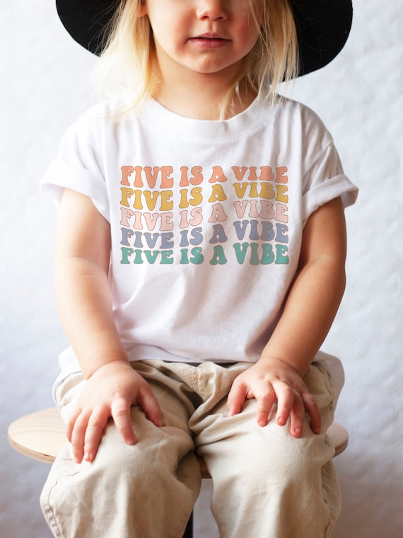 Five is A Vibe Shirt 5th Birthday Shirt Fifth Birthday Outfit