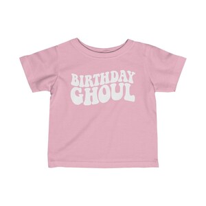 Birthday Ghoul Shirt: Kids Halloween Birthday Tee Pink