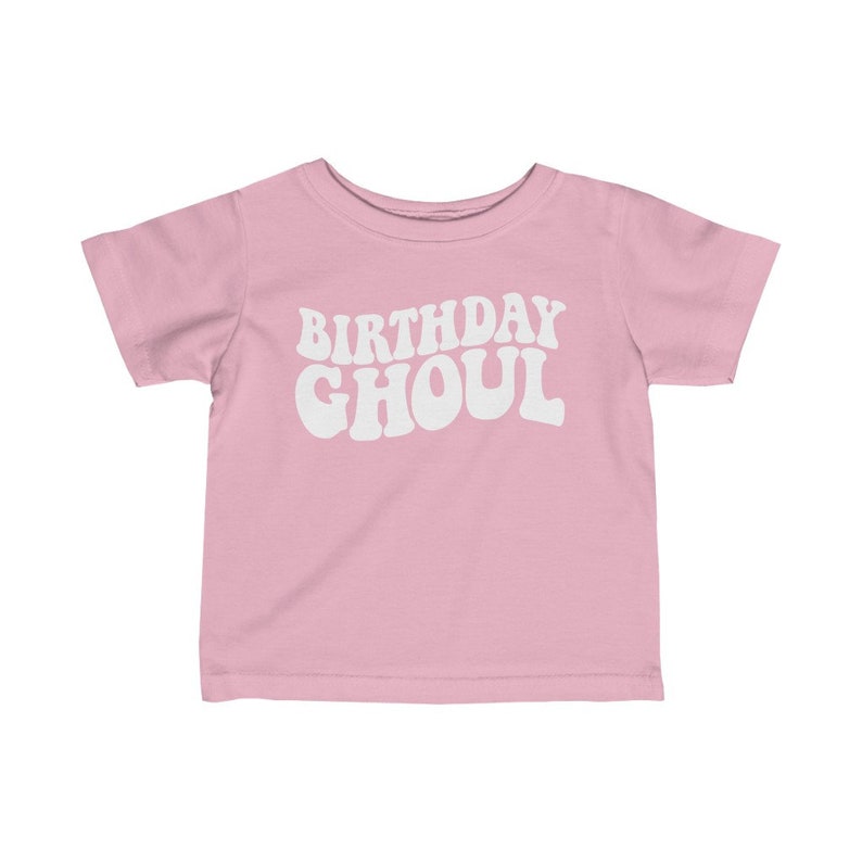 Birthday Ghoul Shirt: Kids Halloween Birthday Tee Pink