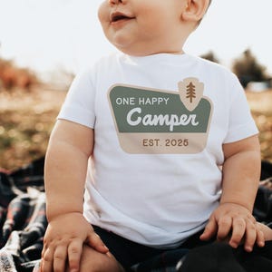 One Happy Camper Birthday Matching Family Shirts: Camping 1st Birthday Outfit, National Parks image 2