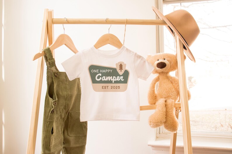 One Happy Camper Birthday Matching Family Shirts: Camping 1st Birthday Outfit, National Parks image 7