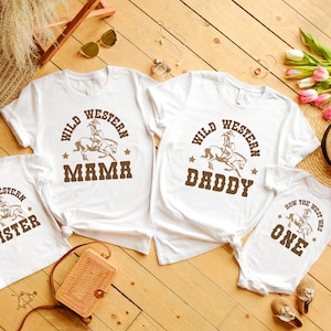 How The West Was One Birthday Shirts, Western Birthday Outfit, Cowboy 1st Birthday, Wild West Birthday, Matching Family Shirts, Mommy and Me image 4