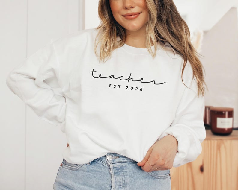 Custom Teacher Sweatshirt: New Teacher Graduation Appreciation Educator Gift Crewneck image 3