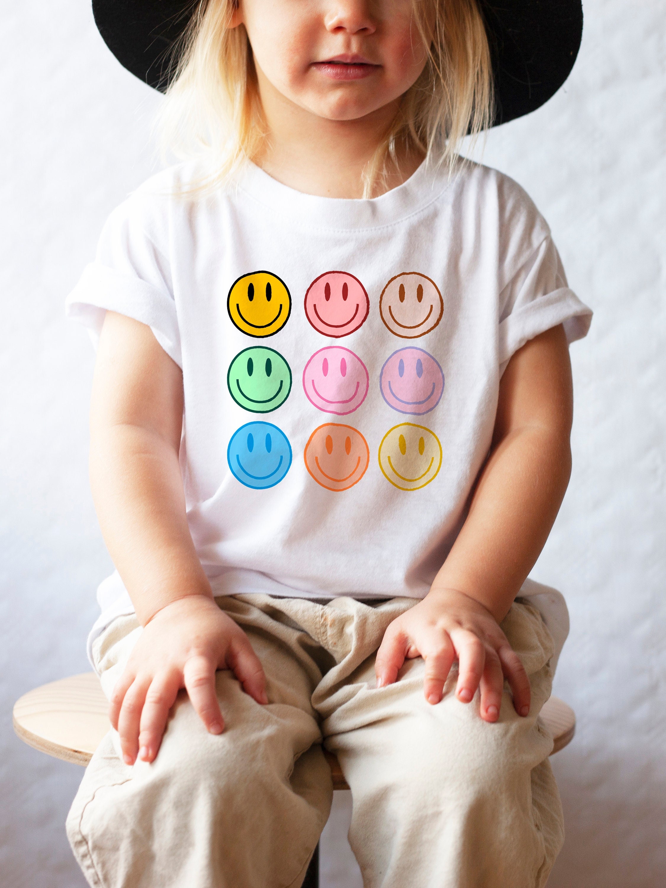 Retro Smiley Face Toddler Shirt: 60s 70s Style Unisex Tee - Etsy