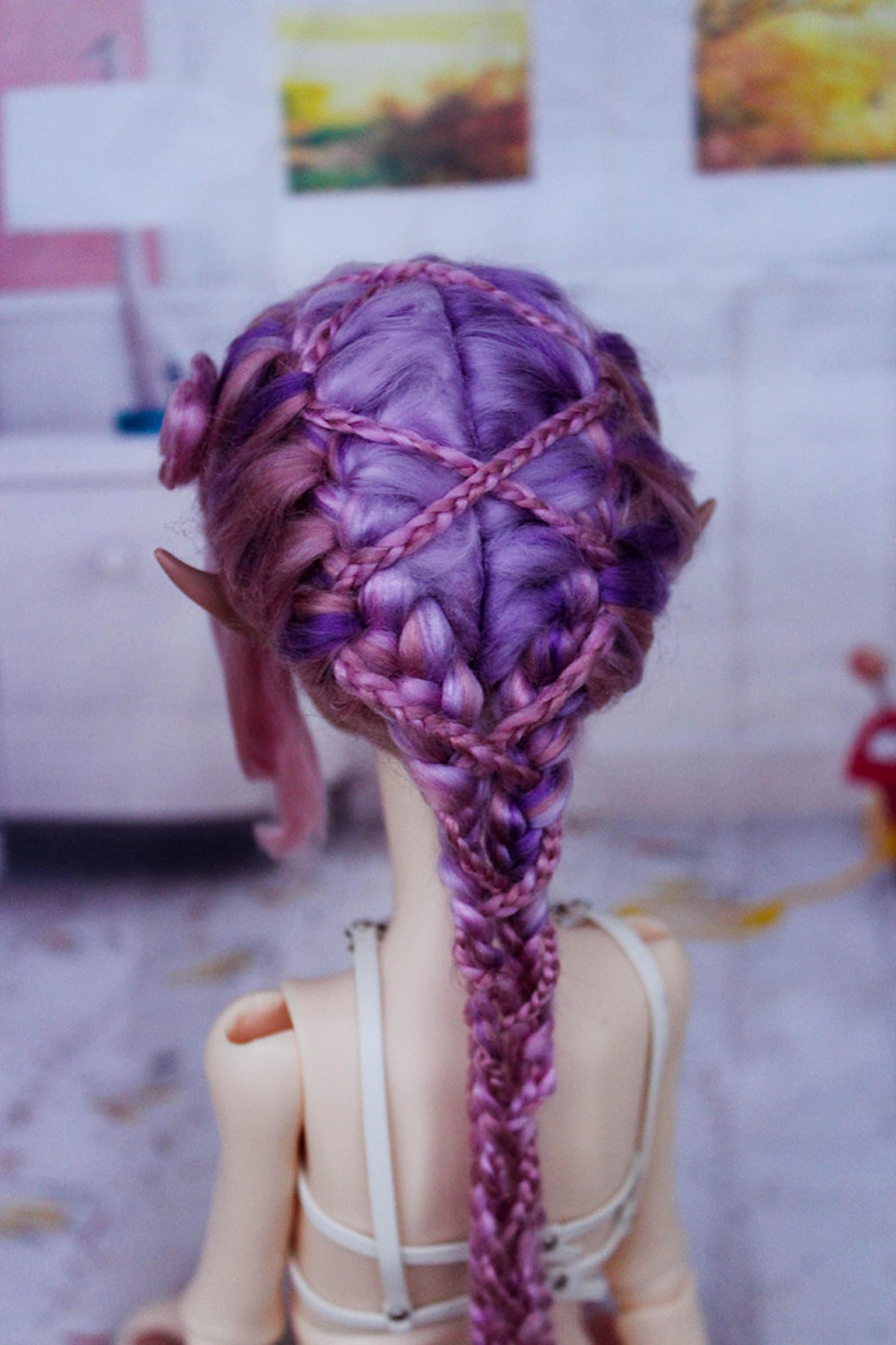 bjd yarn wig