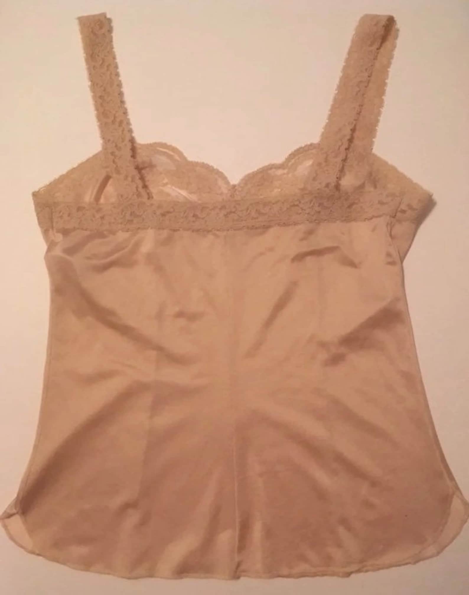 nude satin camisole
