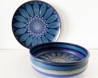 German ceramic dishes KMK viola 1960s