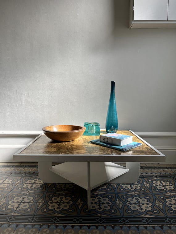 Coffee table in wood and cork, 1970