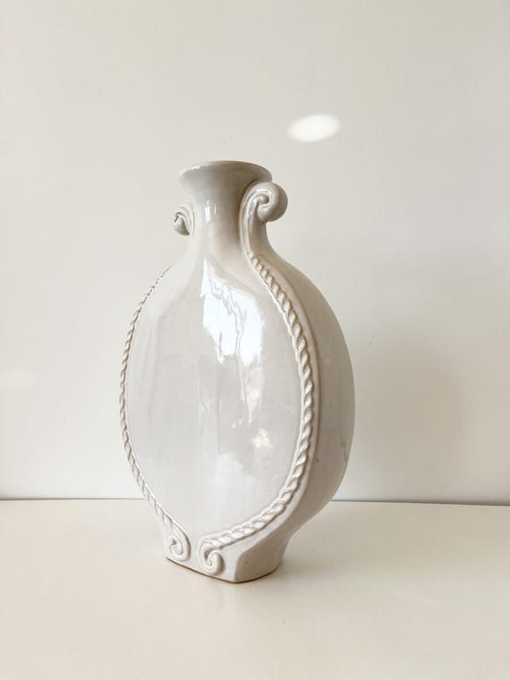 Large vintage white ceramic vase