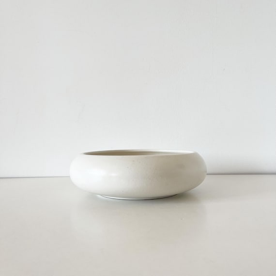 Matte white ceramic bowl, 1950s