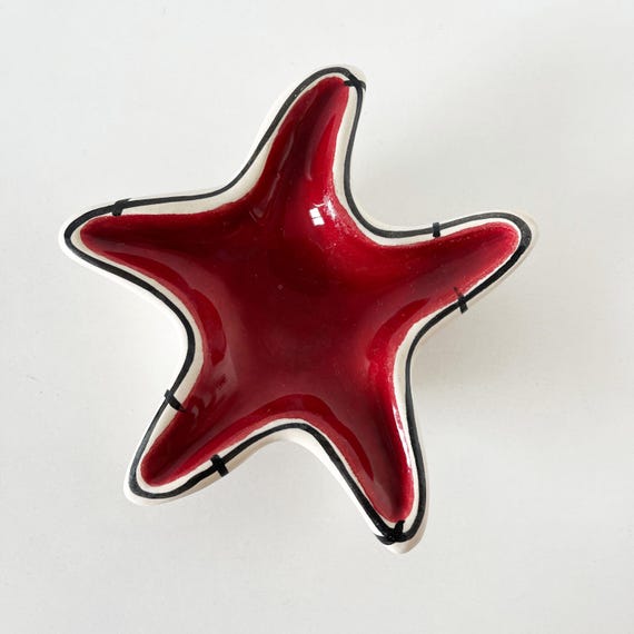 Ceramic starfish trinket tray, 1950