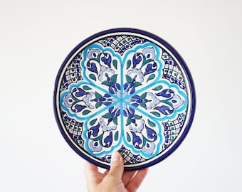 Vintage Spanish painted ceramic plate