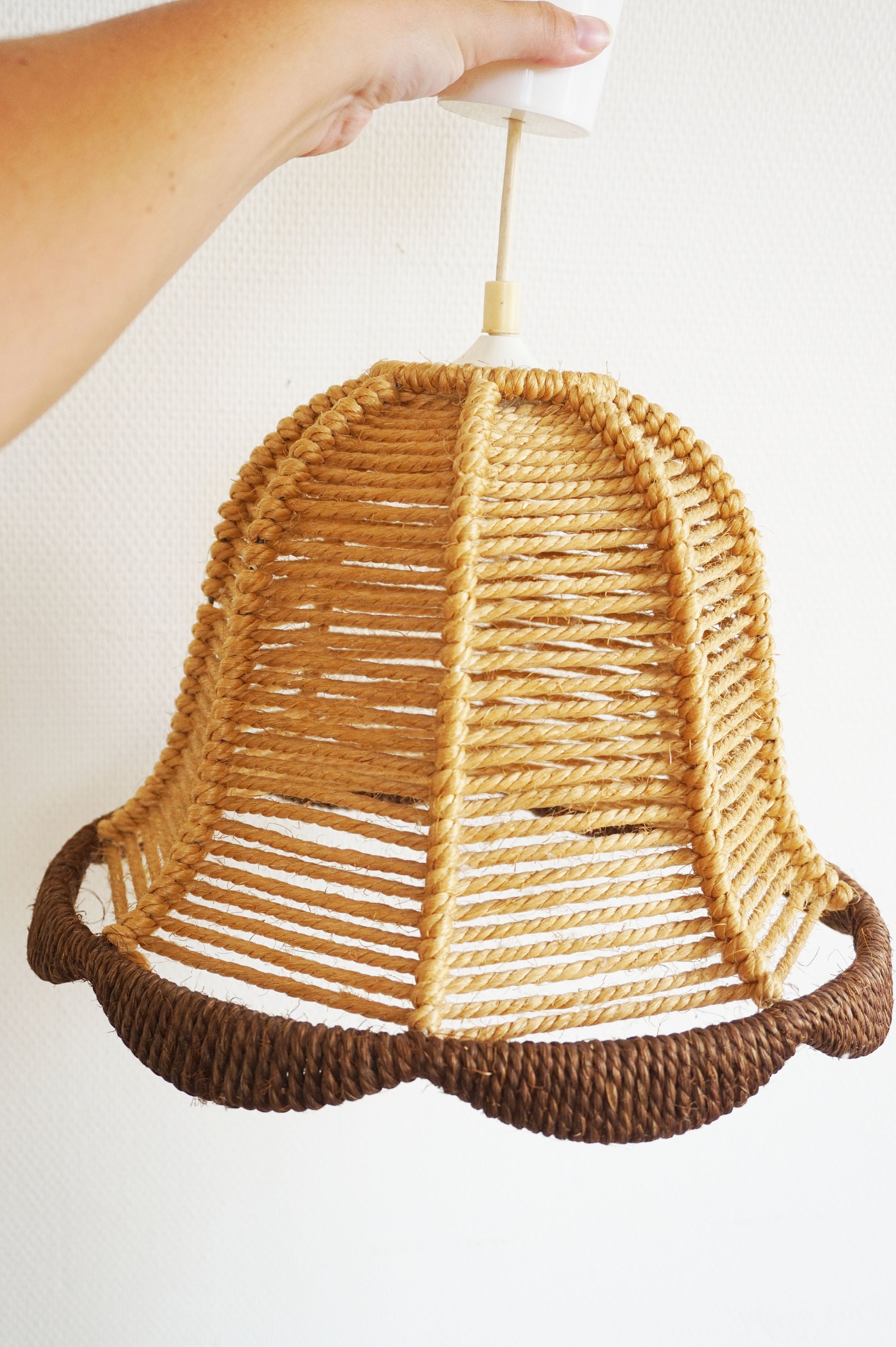 Pair of vintage rope ornaments