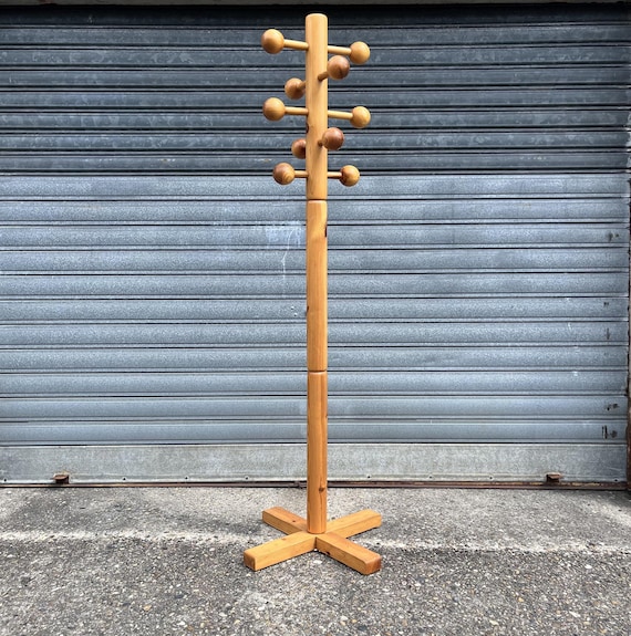 Large pine coat rack 1970