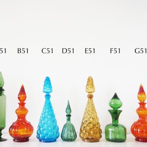 Vintage Italian Empoli glassware bottle carafe