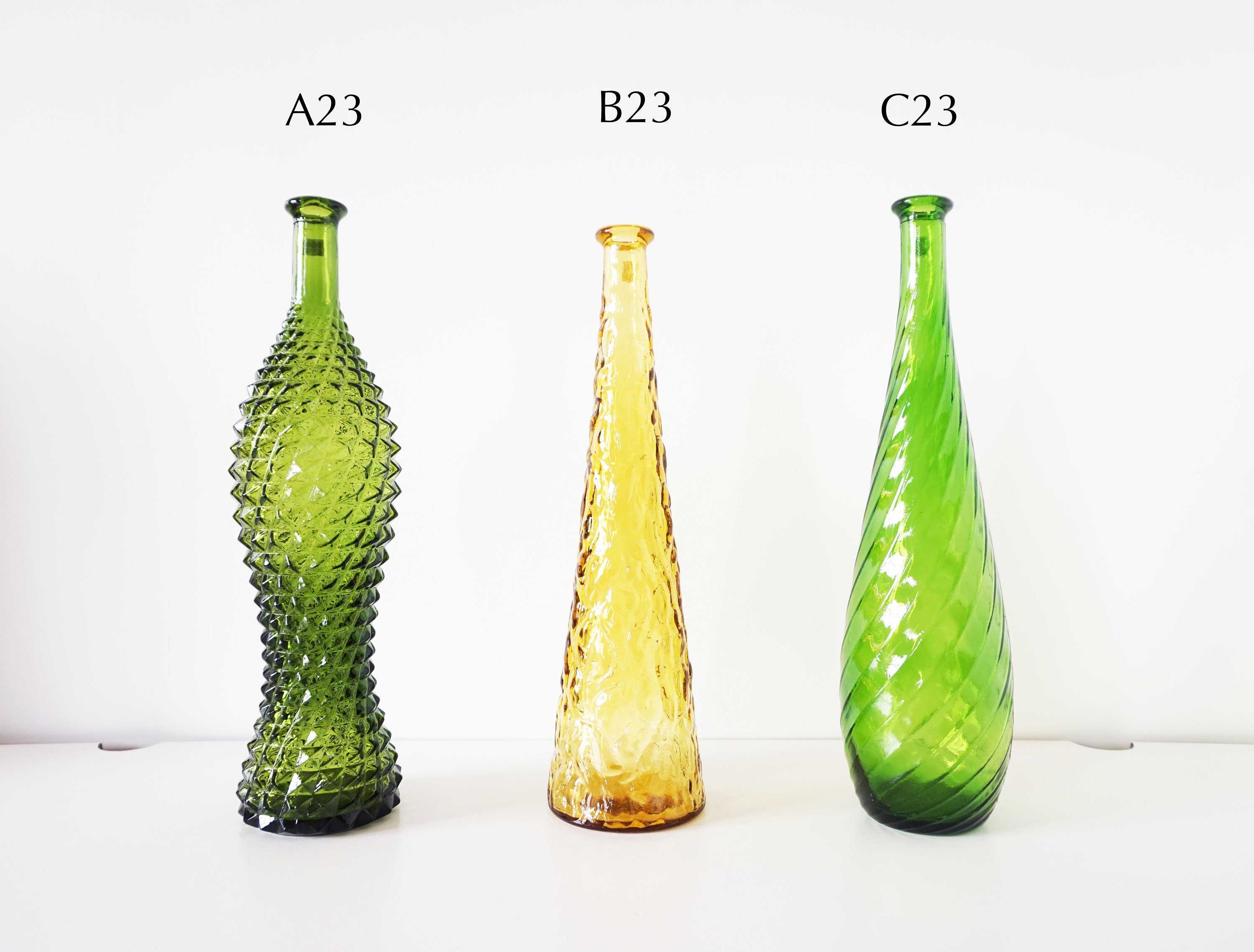 Verrerie Bouteille Carafe Italienne Empoli Vintage