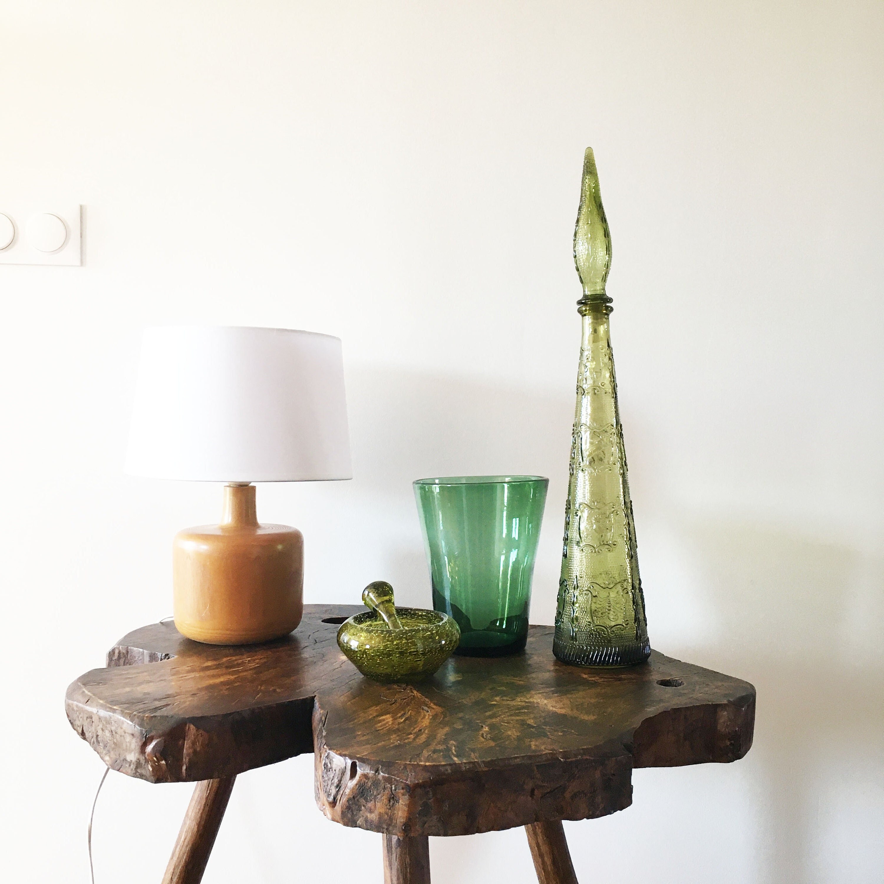 Table Bois Massif Brutaliste 1950