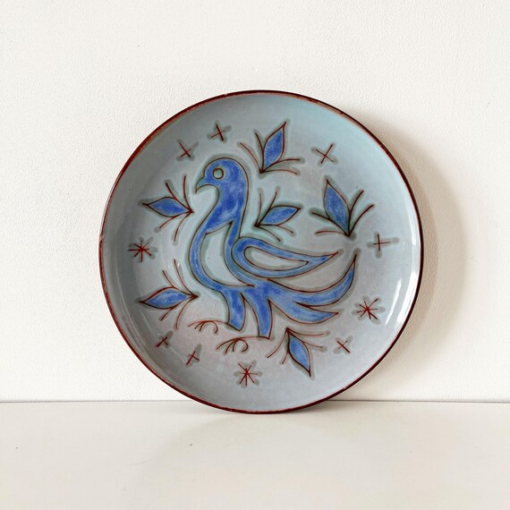 Decorative ceramic plate or bowl by Paul Bay, 1970