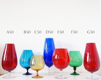 Vases - Italian glassware Empoli vintage 1950