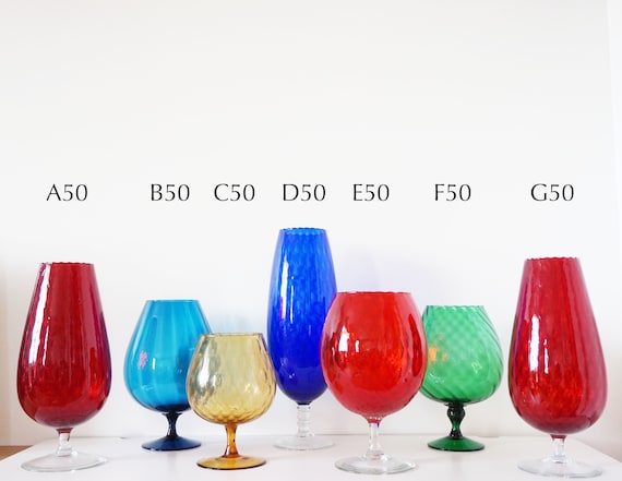 Vases - Italian glassware Empoli vintage 1950