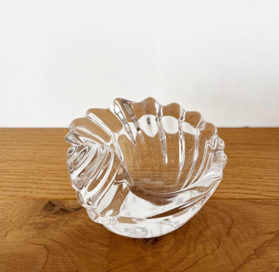 Seashell ashtray in Vannes crystal, 1950