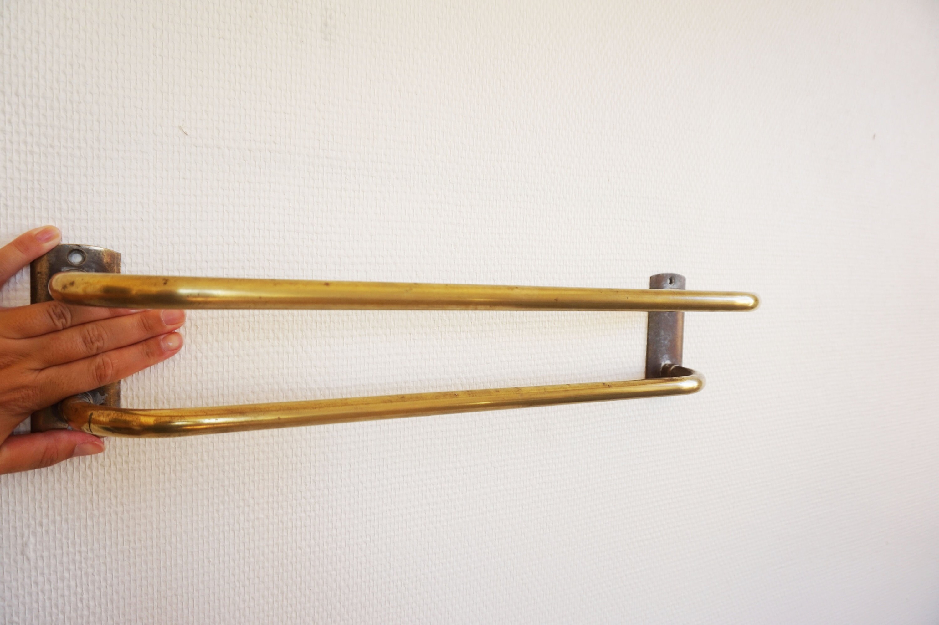 Vintage brass Towel holder