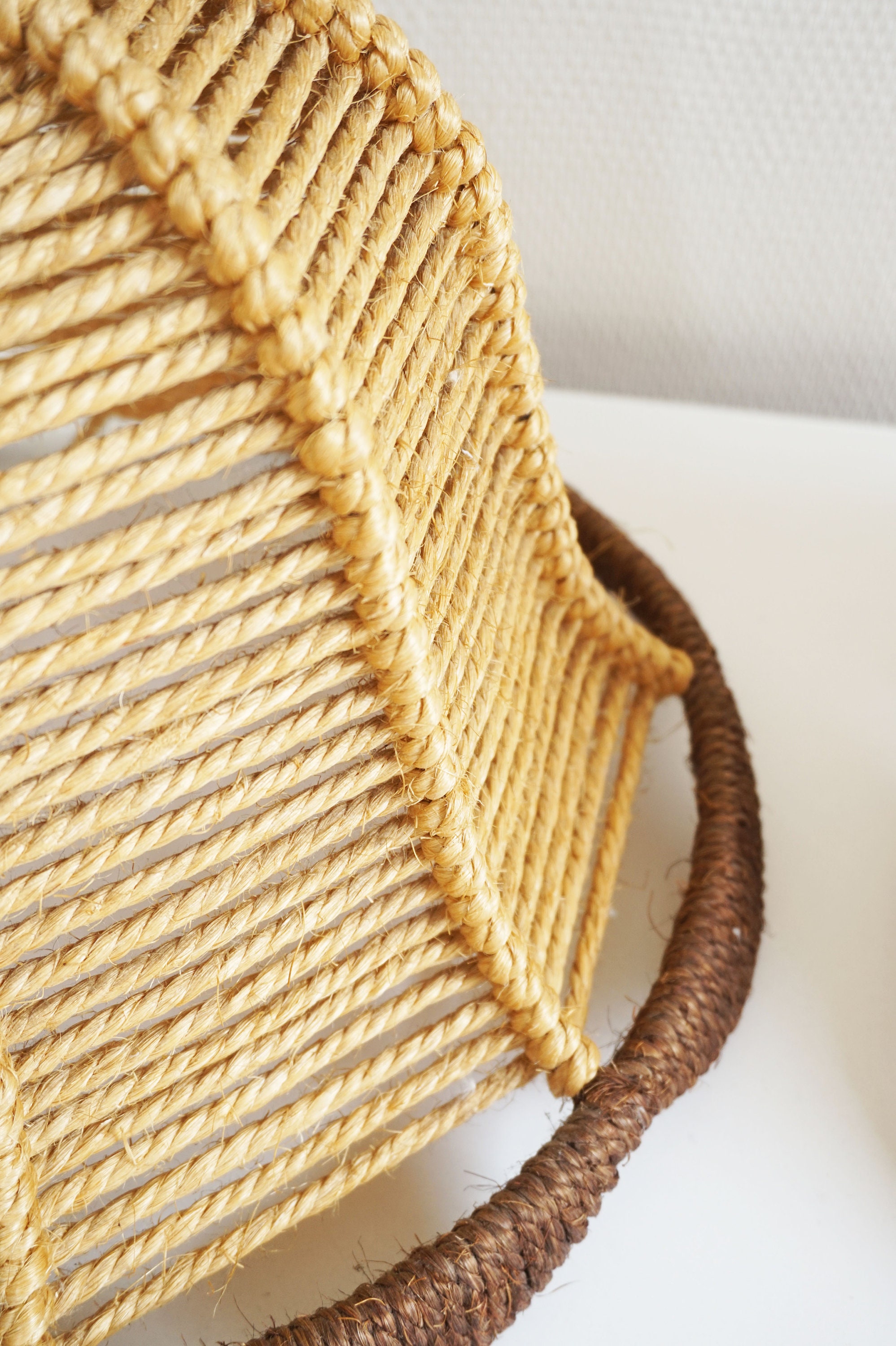 Pair of vintage rope ornaments