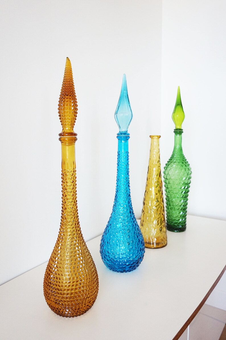 Verrerie bouteille carafe Italienne empoli vintage Etsy