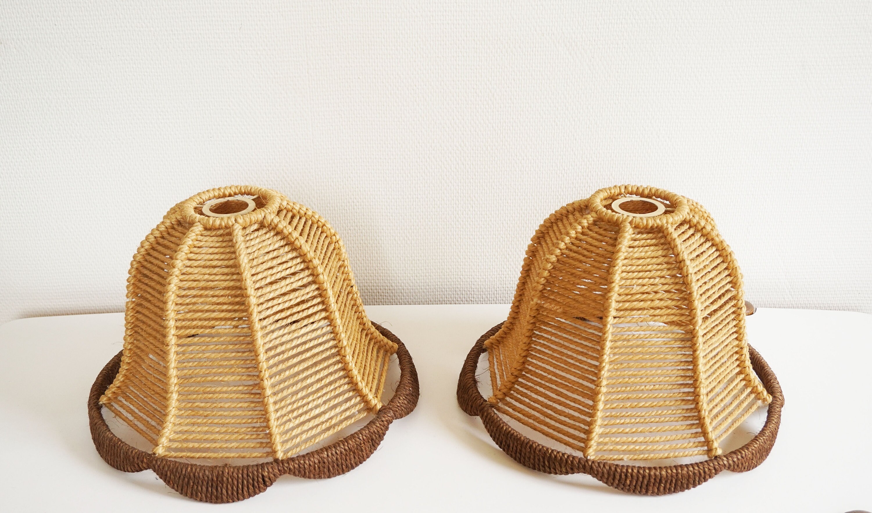 Pair of vintage rope ornaments