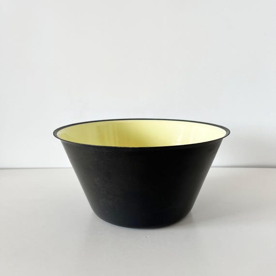 Enamelled metal salad bowl, 1950s