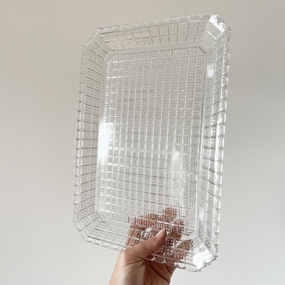 Antique chiseled glass dish or empty pocket