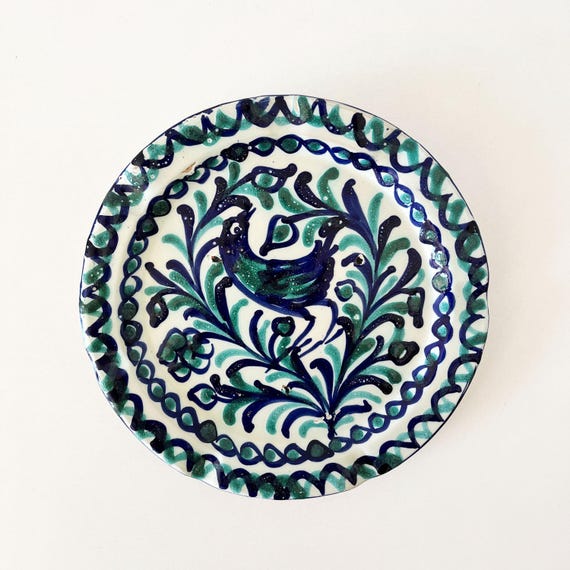 Antique decorative ceramic plate from Spain