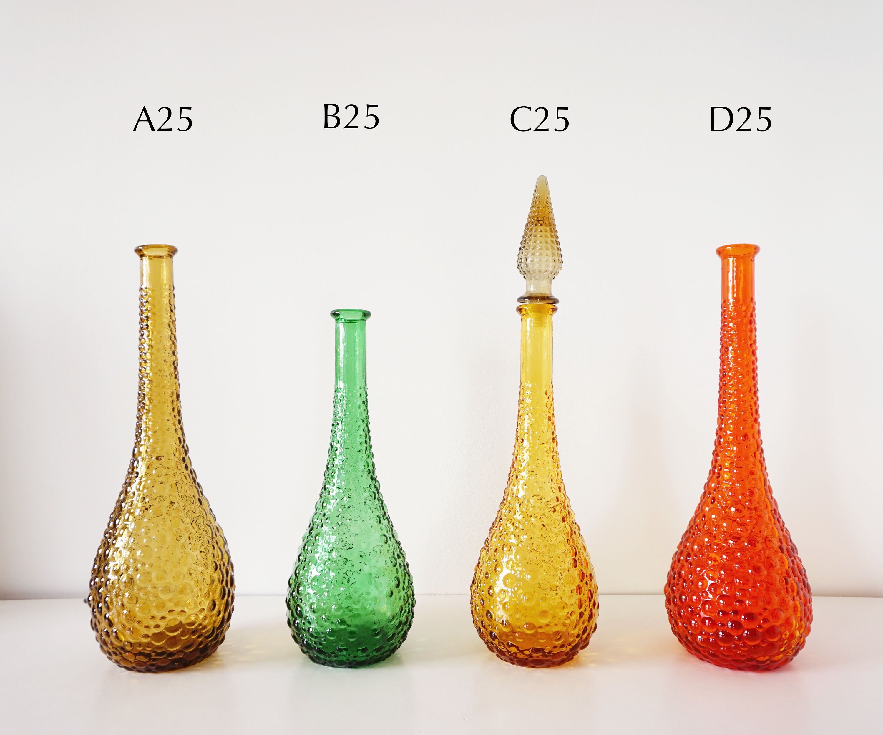 Verrerie Bouteille Carafe Italienne Empoli Vintage