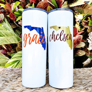 Personalized Graduation Slim Skinny Tumbler - Insulated Tumbler - Custom College University High School Gift