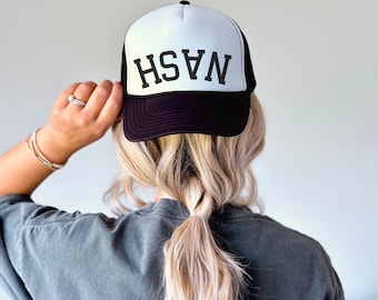 Nash Trucker Hat, Nashville Foam Snapback, Upside Down Nash Cap, Bachelorette Nashville Hat, Country Music Gift, Nashville Bach Party Cap