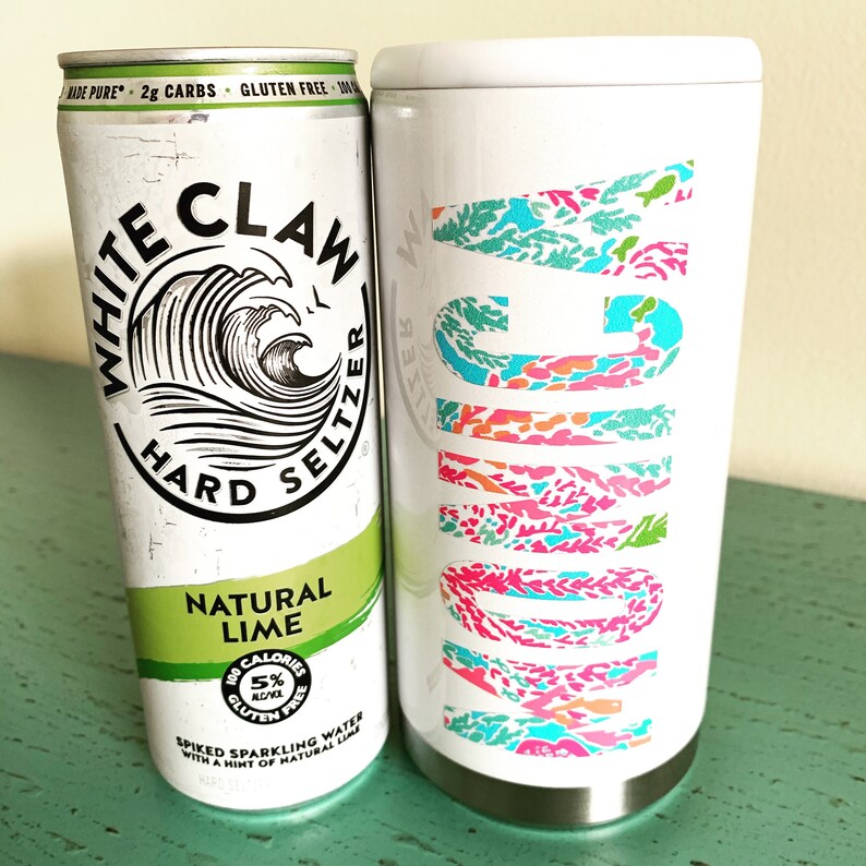 White Claw Slim Skinny Can Cooler Insulated Yeti Slim Can Etsy