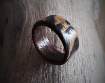 Walnut Leaf - Hand Made Ring - Wood Ring -Ecofriendly - Gift for Him - Couples Ring - Gift for Boyfriend - Natural Jewelry - Friendship Ring