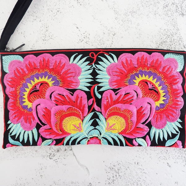 Hmong Clutch Bag Embroidered Fabric