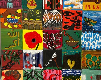 To Gaza, Acryl auf Leinwand, Einnahmen für wohltätige Zwecke zur Unterstützung der Palästinenser in Gaza