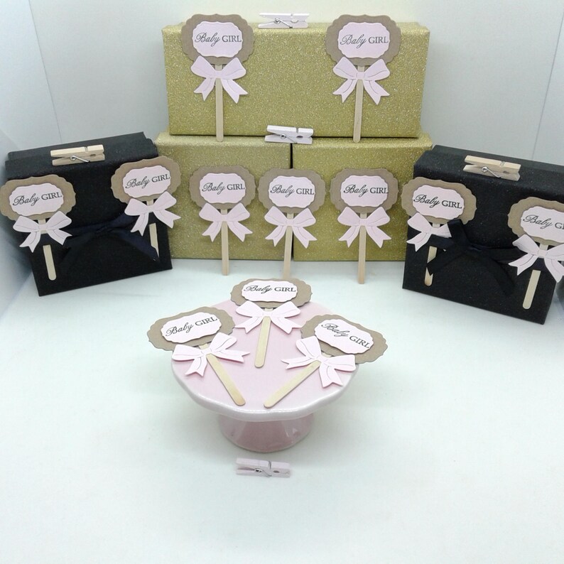 Baby Shower Cupcake Toppers Decorations Baby Girl Cupcake Etsy