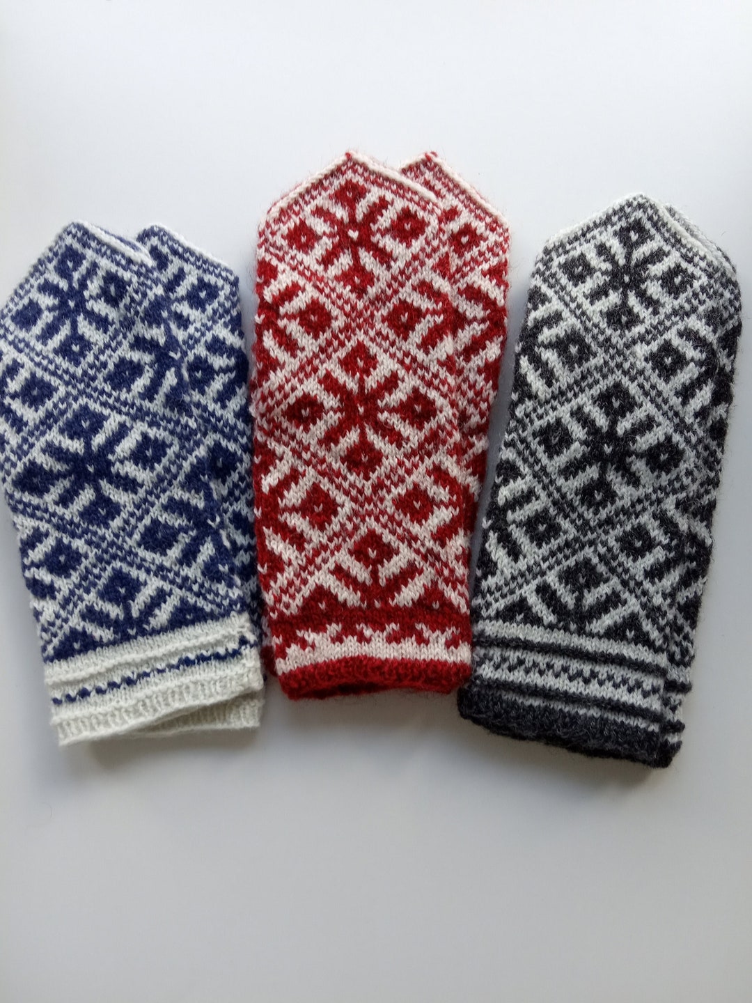 Handmade Latvian mittens 3 in 1 set Free Shipping natural Etsy 日本