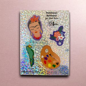 STICKER FRIDA, autocollant holographique, customisation, papeterie, cadeau petit prix