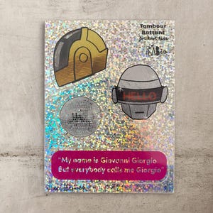 SOFT PUNK, planche de stickers , autocollants holographiques, customisation, papeterie, cadeau petit prix