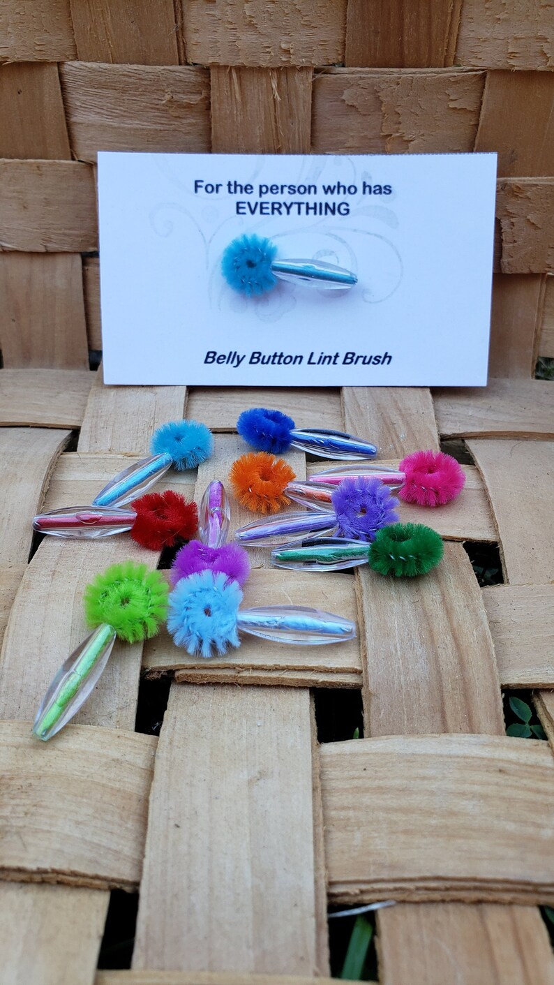 Belly button lint brush\/gag gift\/laughs\/shower\/favor