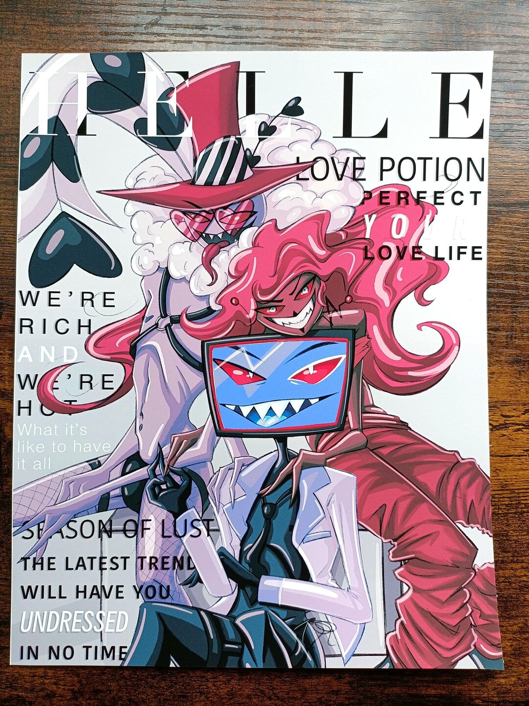 Hazbin Hotel Vees helle Print - Etsy
