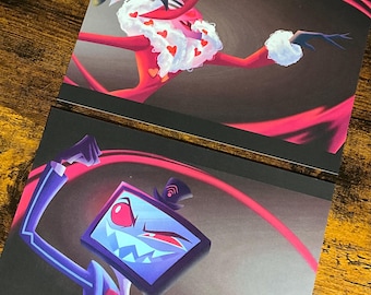 Hazbin Hotel the Vees Poster - Vox, Velvette & Valentino (8x10
